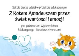 Logo projektu Z kotem Amadeuszem przez świat wartości i emocji