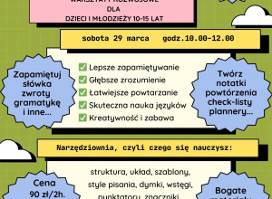 Warsztaty rozwojowe dla dzieci i młodzieży 10 - 15 lat.
