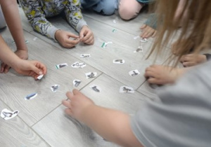 Uczniowie dopasowują nazwy kaczek do zdjęć