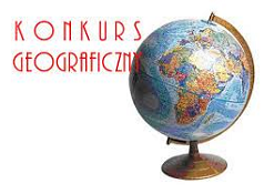 Globus i napis Konkurs geograficzny.