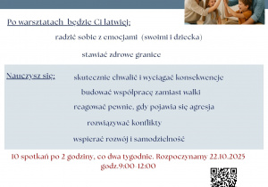 Zaproszenie na warsztaty Akademii dla Rodziców.