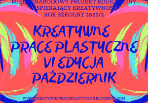 Baner projektowy Kreatywne Prace Plastyczne na miesiąc październik.