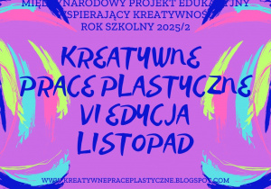 Baner projektowy Kreatywne Prace Plastyczne na miesiąc listopad.