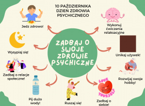 Plakat promujący Dzień Zdrowia Psychicznego