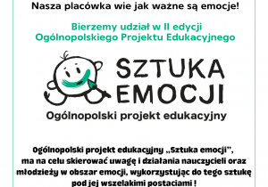 Plakat promujący projekt Sztuka emocji