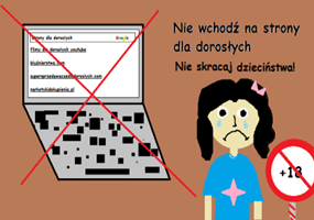 Obraz przedstawiający Wady i zalety Internetu: Nie wchodź na strony dla dorosłych.