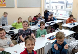 Wszyscy uczniowie klasy 4b doskonale bawili się podczas gry