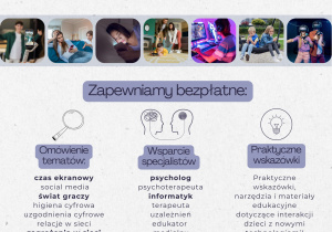 Plakat reklamujący Centrum Wsparcia fundacji Połącz się z głową.