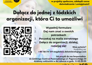 Plakat promujący wolontariat.